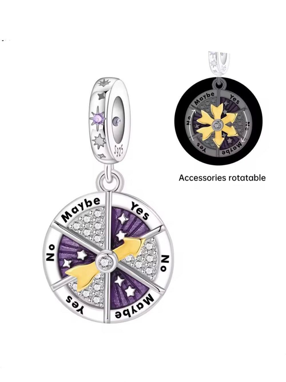 S925 Spinner Charm